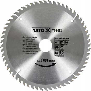 Диск Для Циркулярної Пилки Ø 210 х 30 х 3.2 мм, 60 зубів YATO (YT-6068)