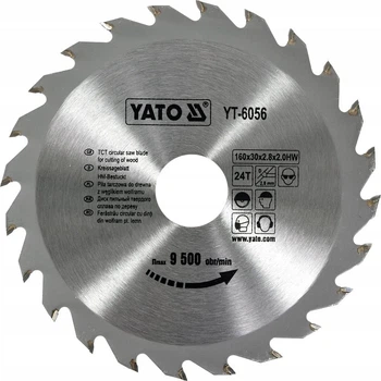 Диск Пильный по Дереву Ø 160 х 30 х 2.8 мм, 24 зуба YATO (YT-6056)