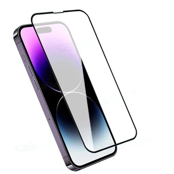 Защитное стекло Fiji Premium для Apple Iphone 14 Pro полная проклейка Anti-Static черный