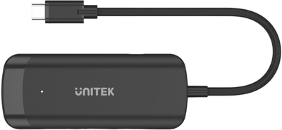 USB-hub Unitek USB Type-A do RJ-45 4-portowy Black (4894160043894)