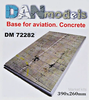 Подставка для моделей. Тема: Бетонка. Стоянка самолета (390x260 мм) №1 1:72 DAN models (DAN72282)
