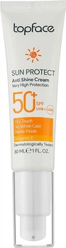 Солнцезащитный крем для лица SPF50+ - TopFace Sun Protect Anti Shine Cream SPF50+ 30ml (1053712-1400279-2)