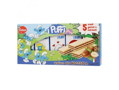 Вафлі з горіховим кремом і Puffi Delser 225 г (19400132)