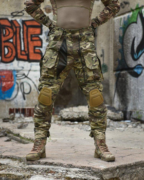 Військові літні штани зі знімними наколінниками Мультикам 2XL