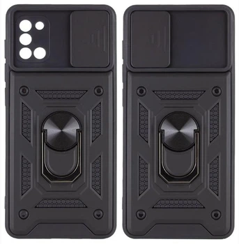 Чехол Camshield c кольцом-подставкой на Samsung Galaxy A31 (black)