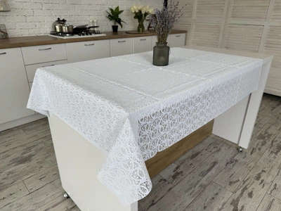 Скатерть виниловая с ажурным узором 110*140 см 1506-w-9