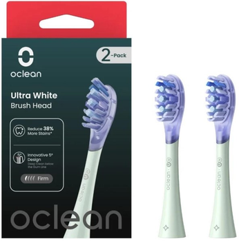 Насадка для електричної зубної щітки Oclean Ultra White 2шт Green