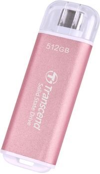 SSD диск Transcend ESD300 512GB USB 3.1 Gen 2 Type-C 3D NAND Pink (TS512GESD300P) External