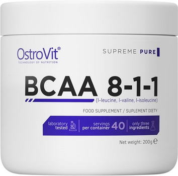 ВСАА OstroVit BCAA 8-1-1 200 г Натуральний (5902232610208)