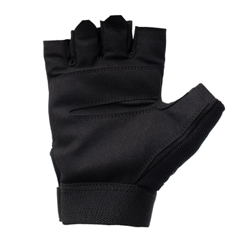 Рукавиці тактичні розмір L MIL-TEC Army Fingerless Gloves Чорні (12538502-L)