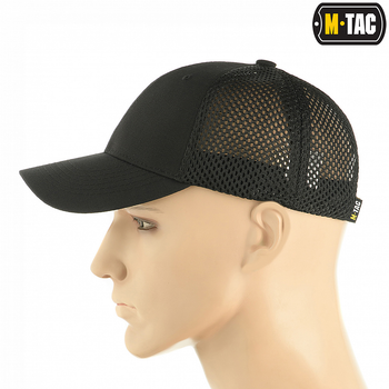 Бейсболка M-Tac з сіткою Flex ріп-стоп Black L/XL