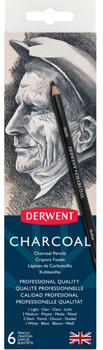 Zestaw ołówków Derwent Charcoal węglowych 6 szt (5028252170307)