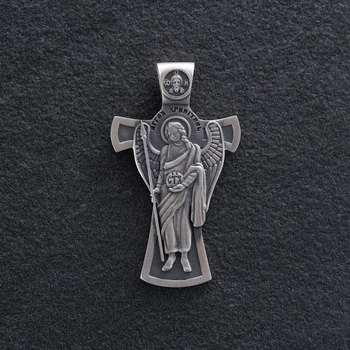 Православный крест "Ангел Хранитель. Спаси и Сохрани" (на укр. языке) 133242 Онікс