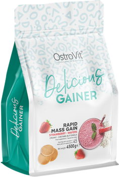 Gainer OstroVit Delicious GAINER 4500 g Wafle Truskawkowe (5903933900865)