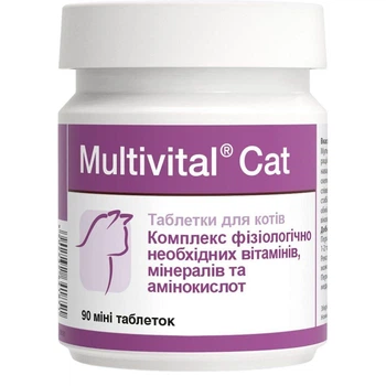 Витаминно-минеральная добавка Dolfos Multivital Cat, 90 мини таблеток