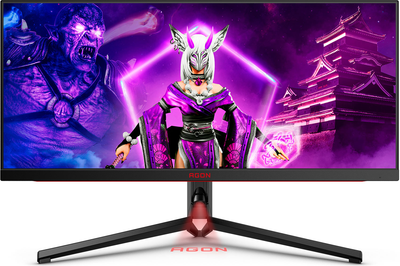Монитор TFT 34" AOC AGON WQHD IPS MiniLED 170Гц 1мс 2xHDMI 2xDP USB-C USB-hub HAS колонки 3440x1440 Black (AG344UXM)