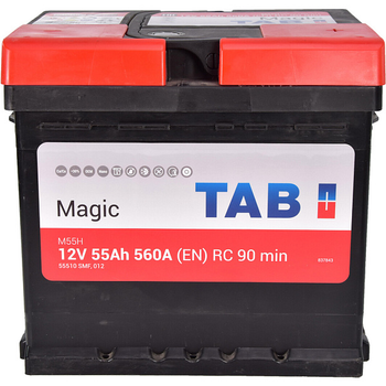 Аккумулятор автомобильный 55Ач 560А "+" справа TAB, TAB MAGIC 55