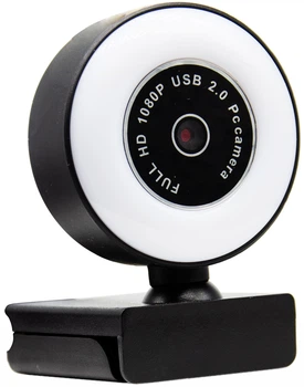 Веб-камера OKey WB230 FHD 1080P LED підсвітка USB 2.0 Black