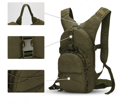 Рюкзак тактический велосипедный TacticBag B10 олива, 15 л