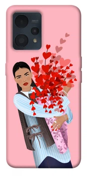 TPU чохол Demsky Дівчина з квітами для Realme 9 4G / 9 Pro+
