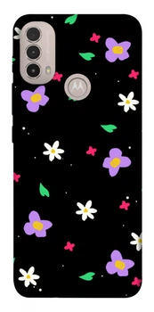 TPU чохол Demsky Квіти та пелюстки для Motorola Moto E40