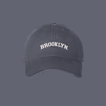 Бейсболка з написом Brooklyn кепка панамка головні убори Honey Fashion Accessories 56-59 темно-сірий (13-54)