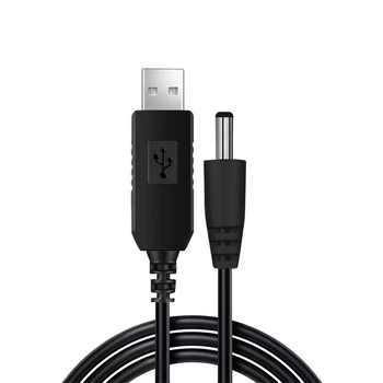 USB Кабель для роутера від повербанка з перетворювачем на 12V, DC5521 (DC 5.5x2.1mm), USB 5V->12V, 1м