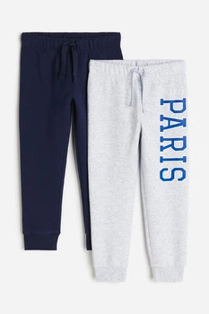 Спортивные штаны серые и темно-синие Paris 2шт H&M 104см (400097423)
