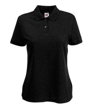 Футболка поло жіноча Fruit of the Loom 65/35 Polo lady-fit XL Чорний (063212036XL)