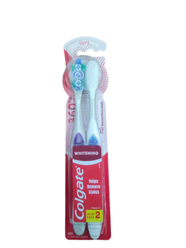 Набір зубних щіток Colgate ® 360 ° Optic White Toothbrush Soft - 2 шт