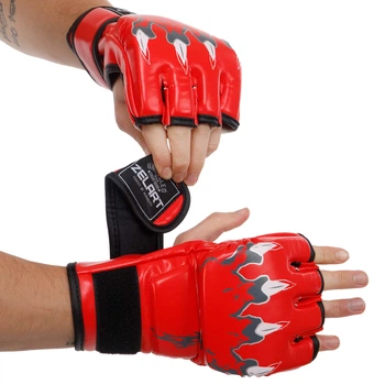 Перчатки для смешанных единоборств MMA PU Zelart Pro (р-р M, Красный) (BO-3207_Красный_M)
