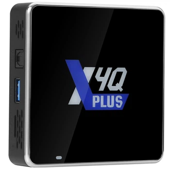 TV Медиаплеер смарт приставка Ugoos X4Q PLUS 4 64Gb Amlogic S905X4 Android 11 WiFi 2.4G+5G BT 5.1 Miracast BT GyroRC Black
