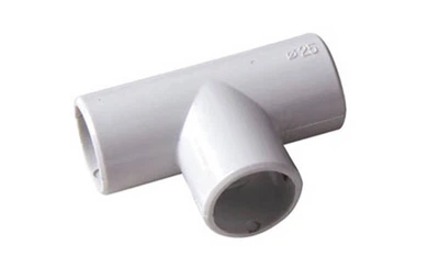 Тройник ПВХ 20мм 90 градусов белый IP40 (LKMTR_800402)