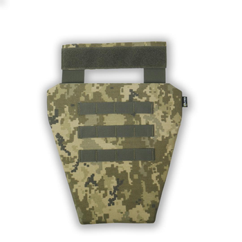 Універсальна сумка-захист паху (напашник-фартух) з балістичним пакетом 1 клас захисту Militex cordura Піксель