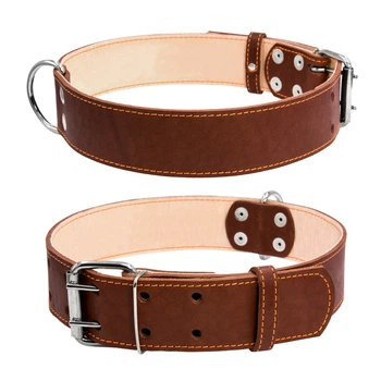 Ошейник "CoLLaR" двойной (ширина 45 мм, длина 56-68 см) коричневый