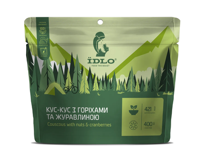 Сушені продукти ЇDLO Кус-кус з журавлиною та горіхами