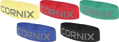 Набор резинок для фитнеса и спорта из ткани Cornix Loop Band XR-0136 2-5 кг Желтая + 5-7 кг Красная + 7-9 кг Зеленая + 11-14 кг Синяя + 14-18 кг Черная (XR-0136_XR-0137_XR-0138_XR-0139_XR-0140)
