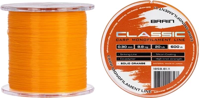 Волосінь Brain Classic Carp Line (solid orange) 600 м 0.30 мм 20 фунтів 8.8 кг (18588111)