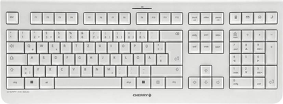 Клавіатура бездротова Cherry KW 3000 Germany USB White JK-3000DE-0 (WLONONWCRAN73)