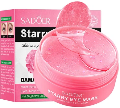 Патчи для глаз Sadoer Damask Rose Starry Sky Eye Mask с Экстрактом розы 60 шт (6973098893974)