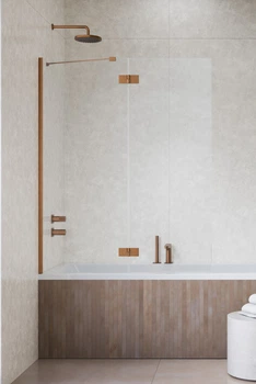 Стеклянная шторка для ванны RADAWAY Essenza Brushed Copper PND II 100 левая 110002100-93-01L