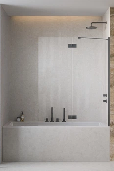 Стеклянная шторка для ванны RADAWAY Essenza Brushed GunMetal PND II 140 правая 110002140-92-01R