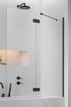Скляна шторка для ванни RADAWAY Essenza Black PND II 100 110002100-54-01R права