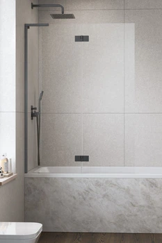 Стеклянная шторка для ванны RADAWAY Essenza 8 SL Brushed GunMetal PND II 140 левая 10500140-92-01L