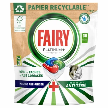 Таблетки для посудомийної машини Fairy Platinum Plus Paperbag 36шт