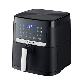 Аерогриль фритюрниця SOKANY SK-10004 на 8.5 л мультипіч з таймером сенсорна, Чорний