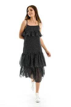 Плаття в горошок BEBE PLUS 21752 S (38204S) Чорний