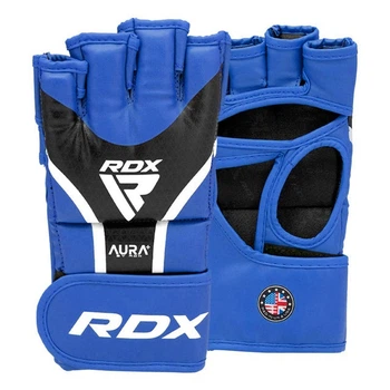 Перчатки для ММА RDX искусственная кожа M синие (656734)