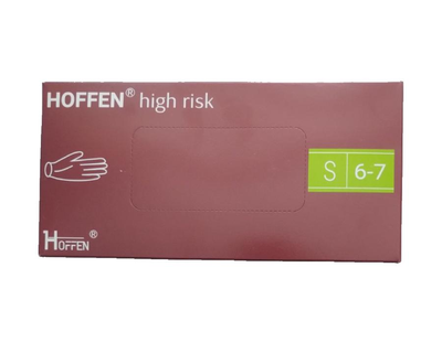 Рукавички High Risk Hoffen латексні підвищеної міцності S 50 шт (25 пар)