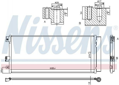 Радіатор кондиціонера NISSENS 940791 Opel CORSA 13486480, 1850742